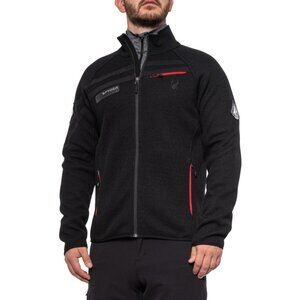 Spyder Wengen Full Zip Mid Weight Stryke ski Jacket Men's M Medium sweater blk
